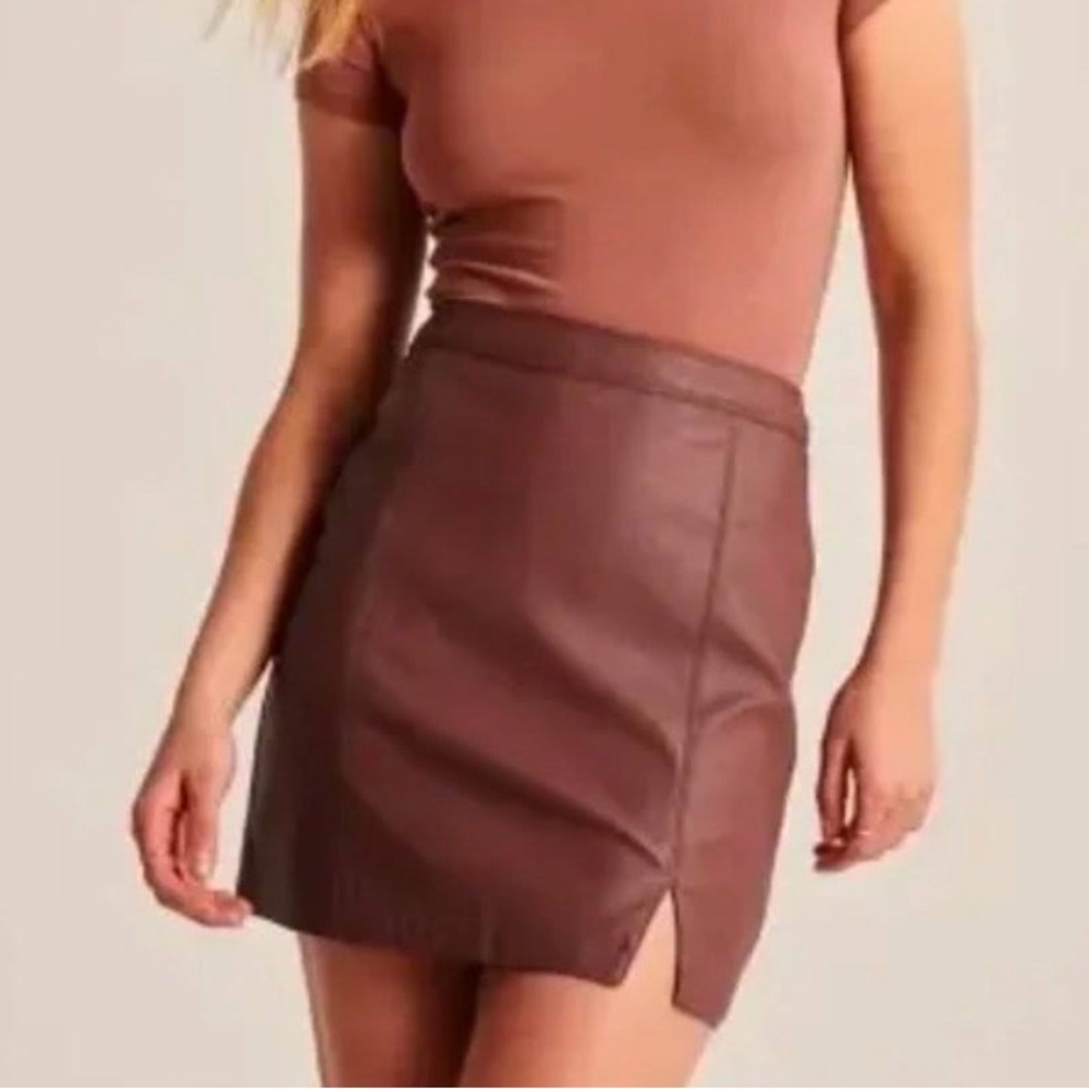 **Relisted** - NWT Abercrombie vegan leather mini skirt